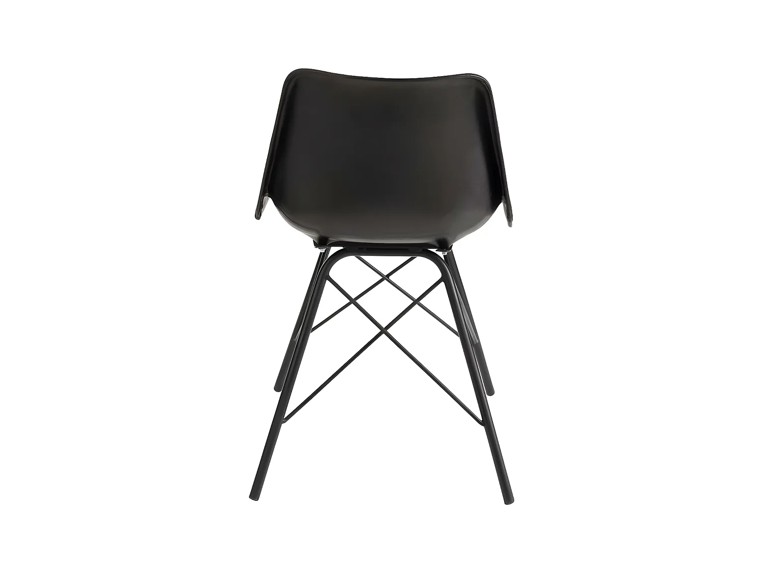 Duo de chaises Simili cuir Noir - URANUS