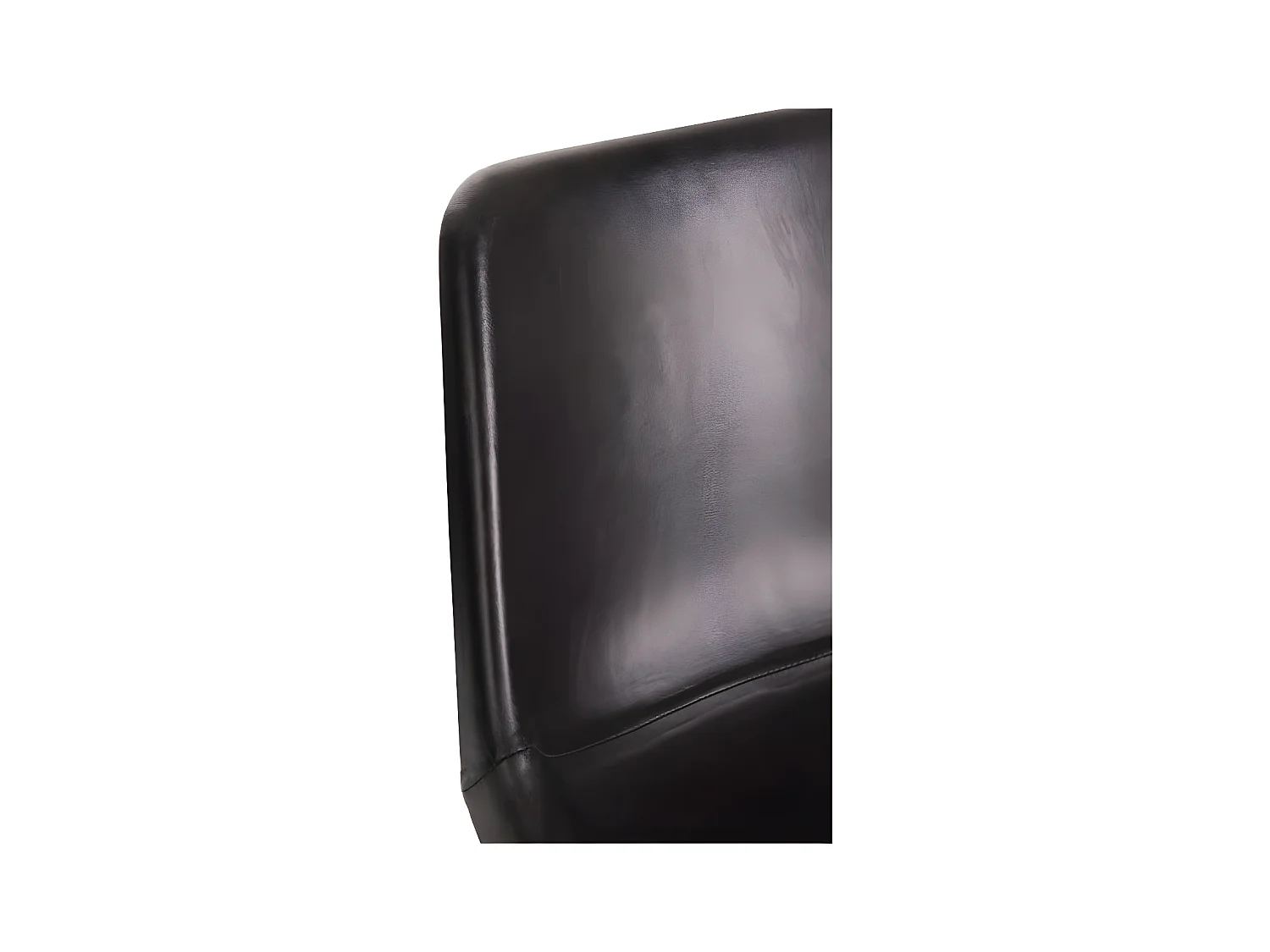 Duo de chaises Simili cuir Noir - URANUS