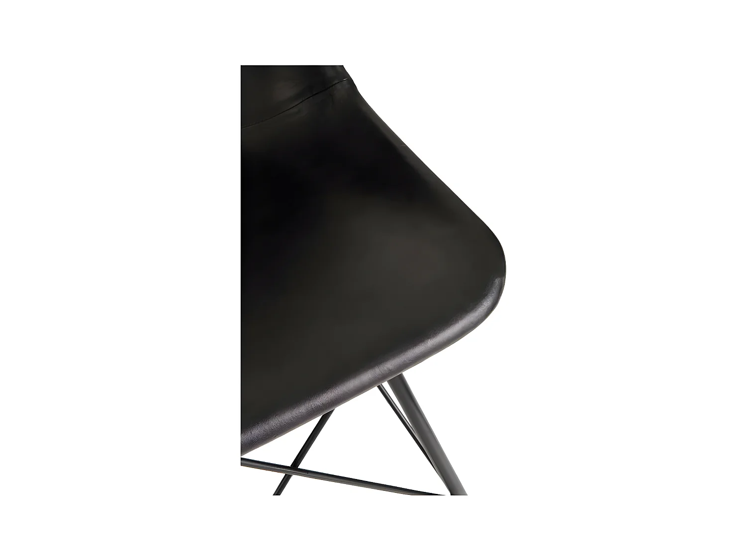 Duo de chaises Simili cuir Noir - URANUS