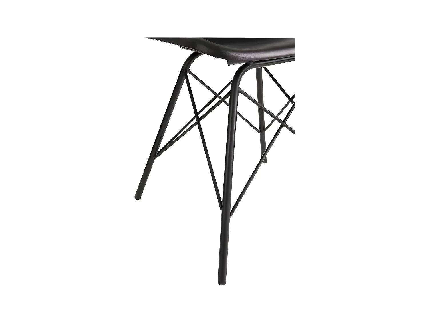 Duo de chaises Simili cuir Noir - URANUS