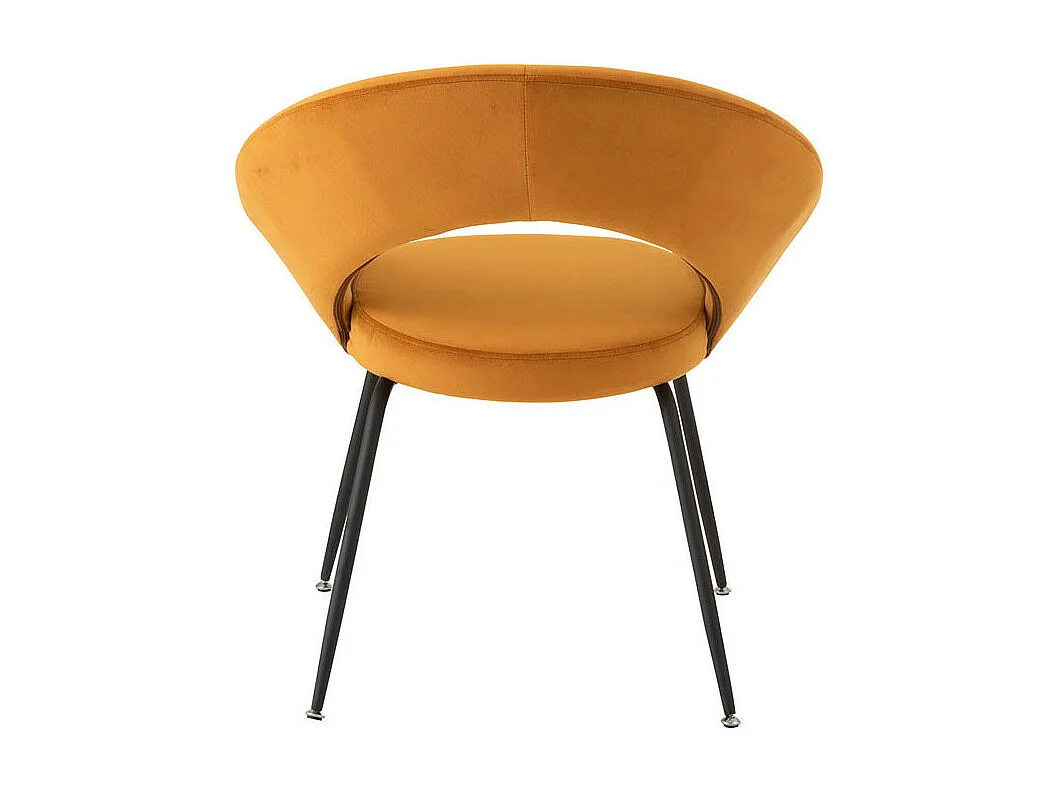 Duo de Chaises Velours ocre/Métal - TYCHY n°1