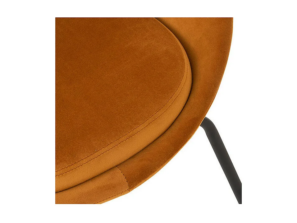 Duo de Chaises Velours ocre/Métal - TYCHY n°1