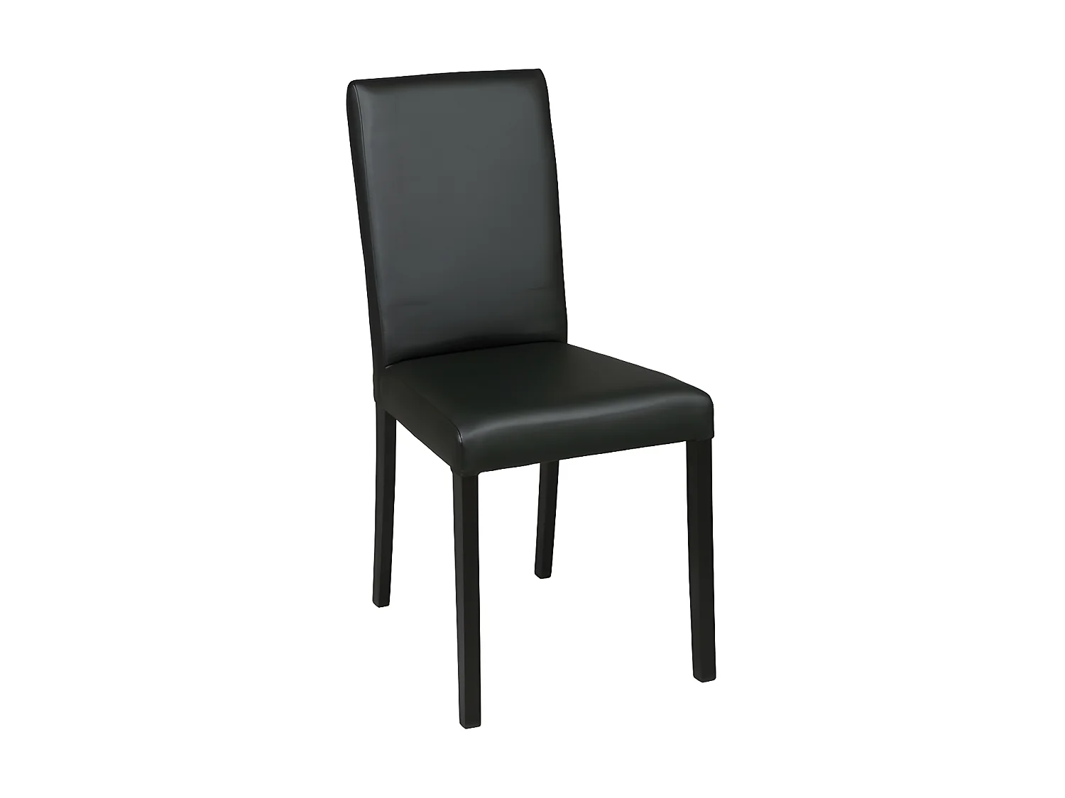 Duo de chaises Simili Cuir Noir - SONIA