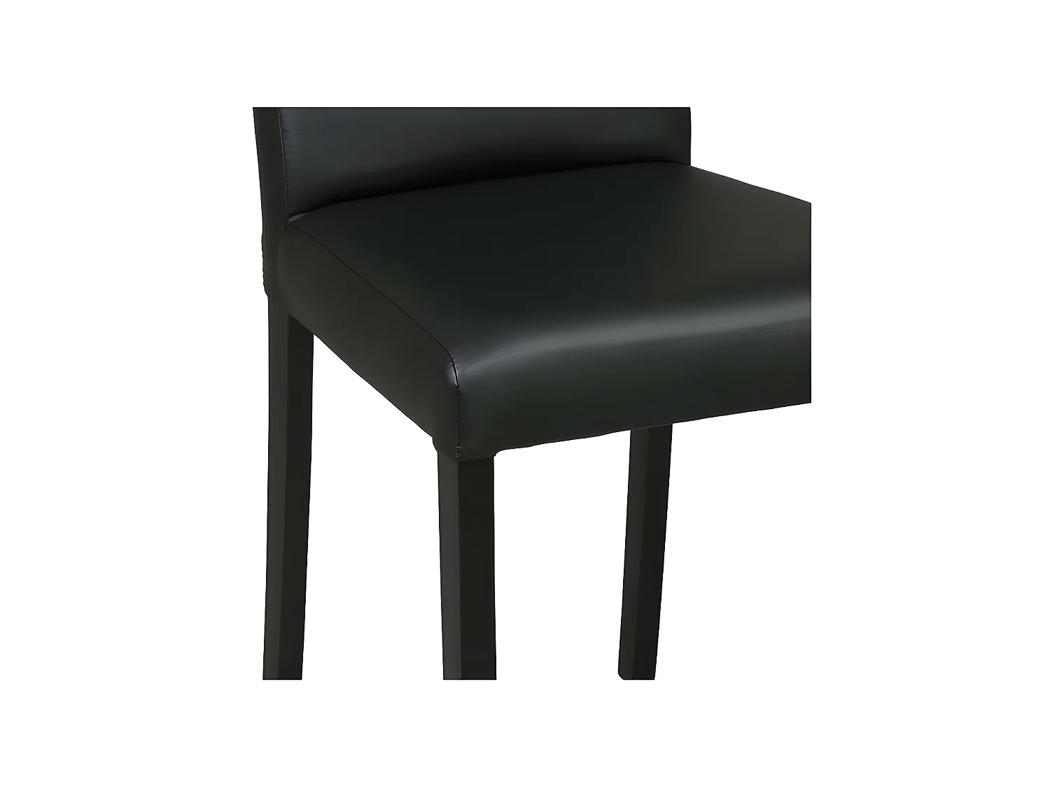 Duo de chaises Simili Cuir Noir - SONIA