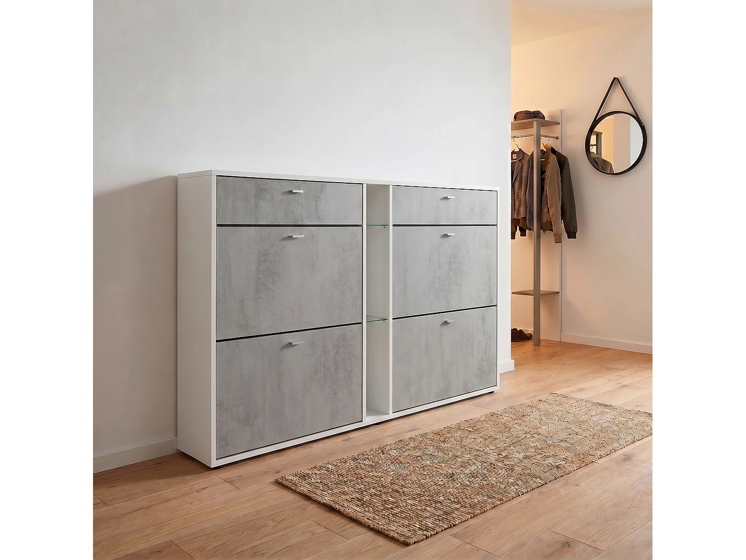 SCHUHSCHRANK Today Fronten in Beton Oxid Optik
