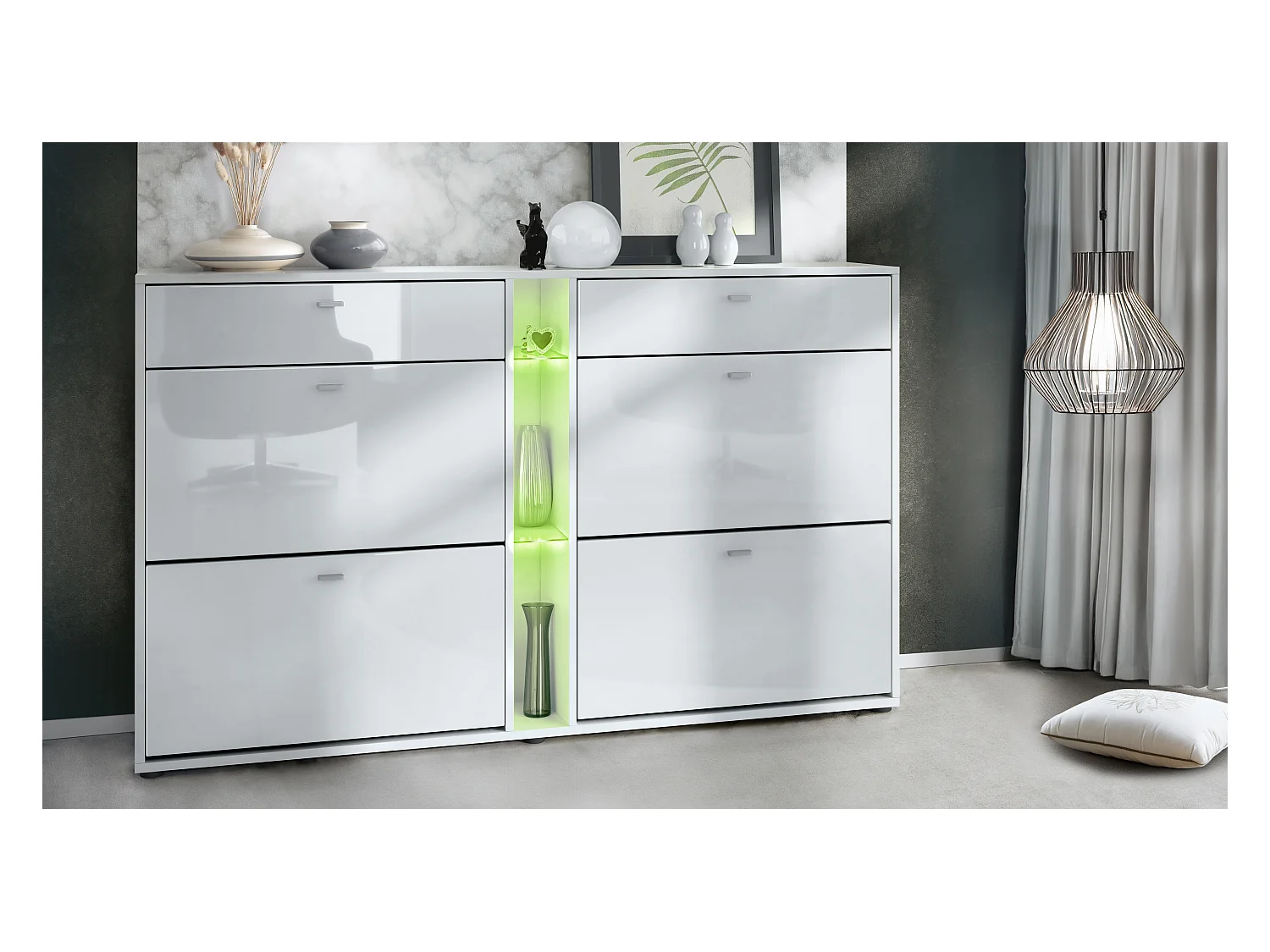 SCHUHSCHRANK Today Fronten in Weiß Hochglanz