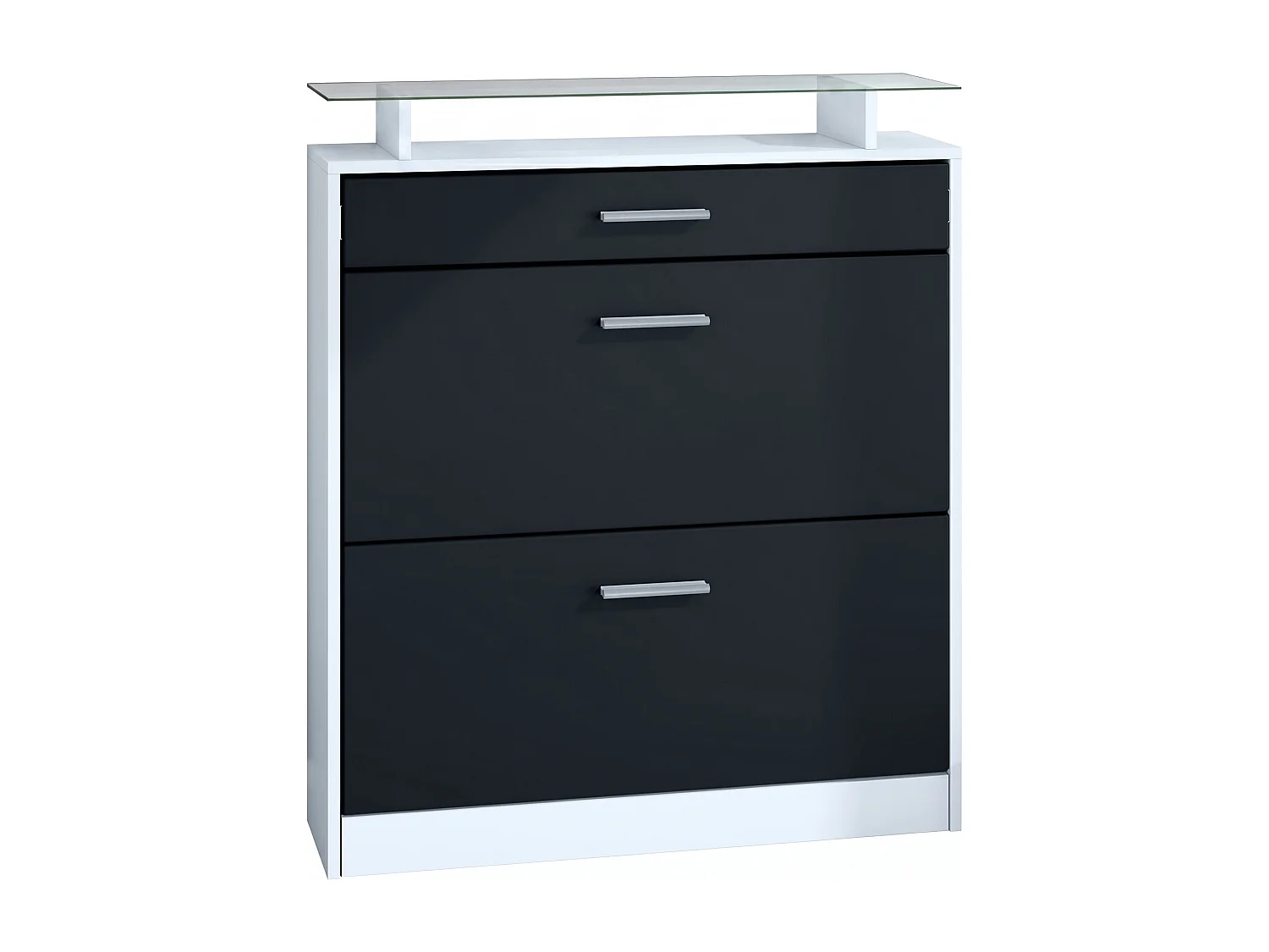 SCHUHSCHRANK Loret Front in Schwarz matt