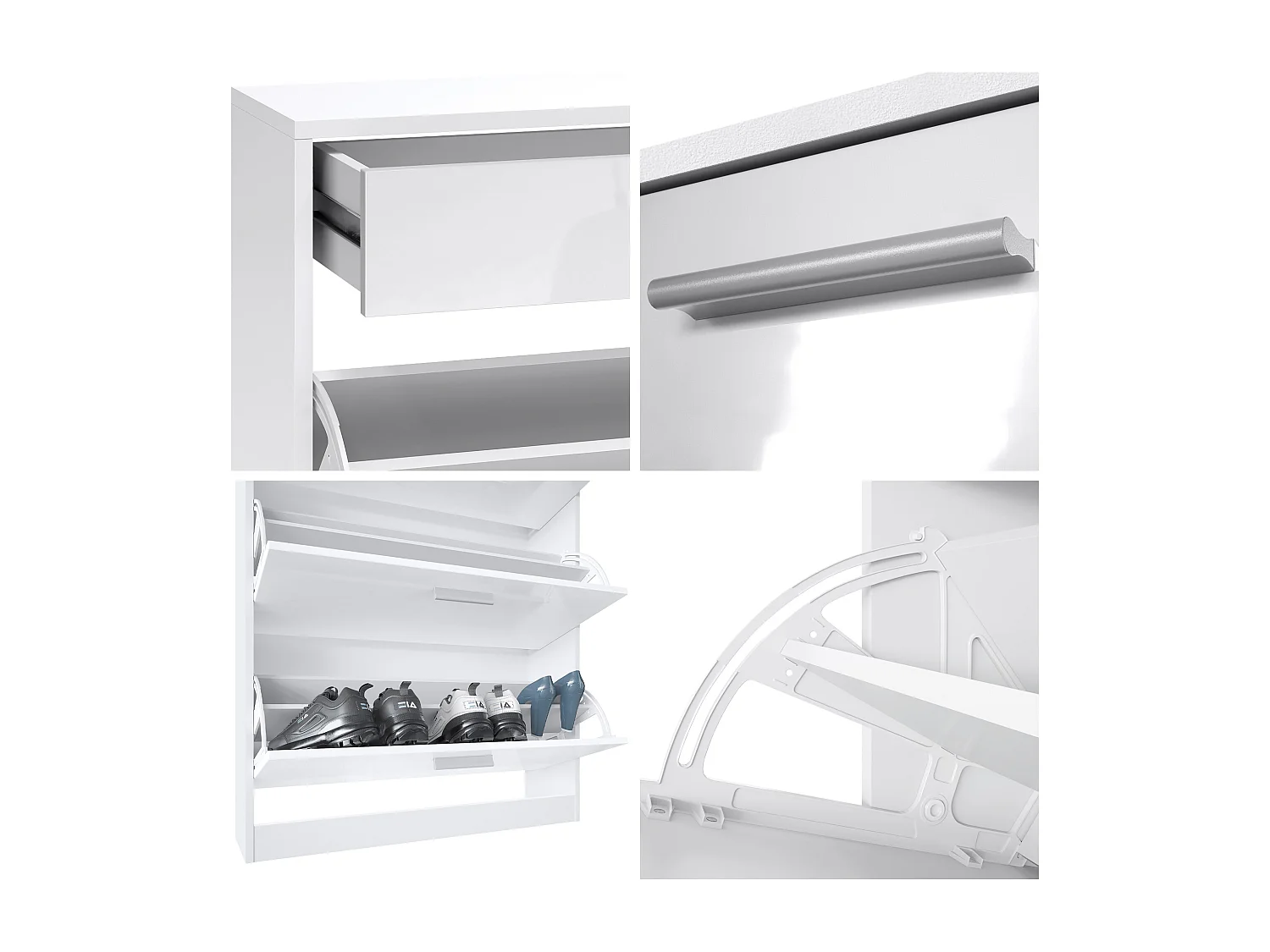 SCHUHSCHRANK Loret Front in Beton Oxid Optik