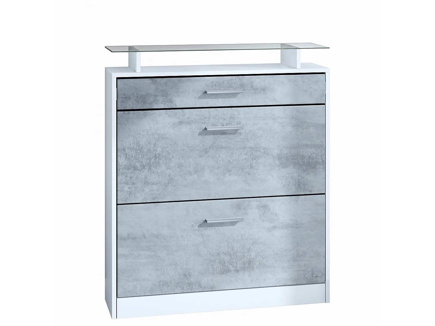 SCHUHSCHRANK Loret Front in Beton Oxid Optik