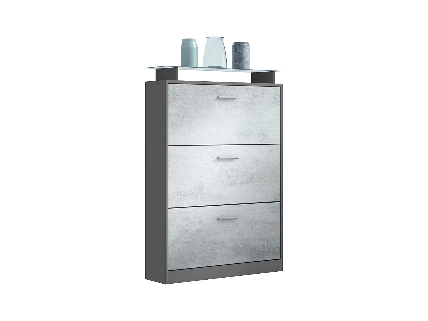 SCHUHSCHRANK Lavia Front in Beton Oxid Optik