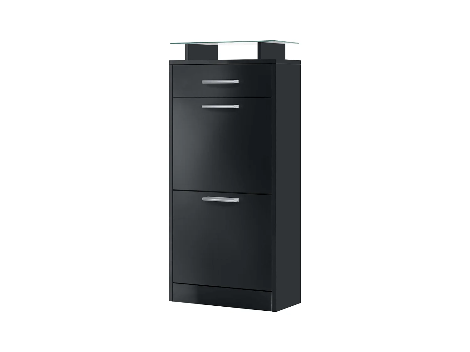 SCHUHSCHRANK Loret Front in Schwarz matt