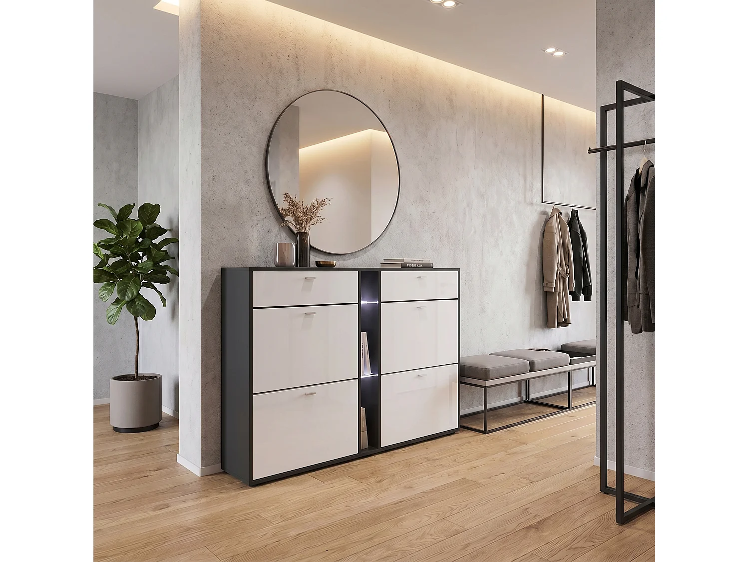 SCHUHSCHRANK Today Fronten in Weiß matt