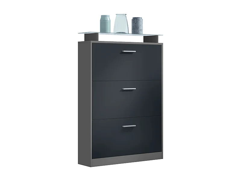 SCHUHSCHRANK Lavia Front in Schwarz mattt