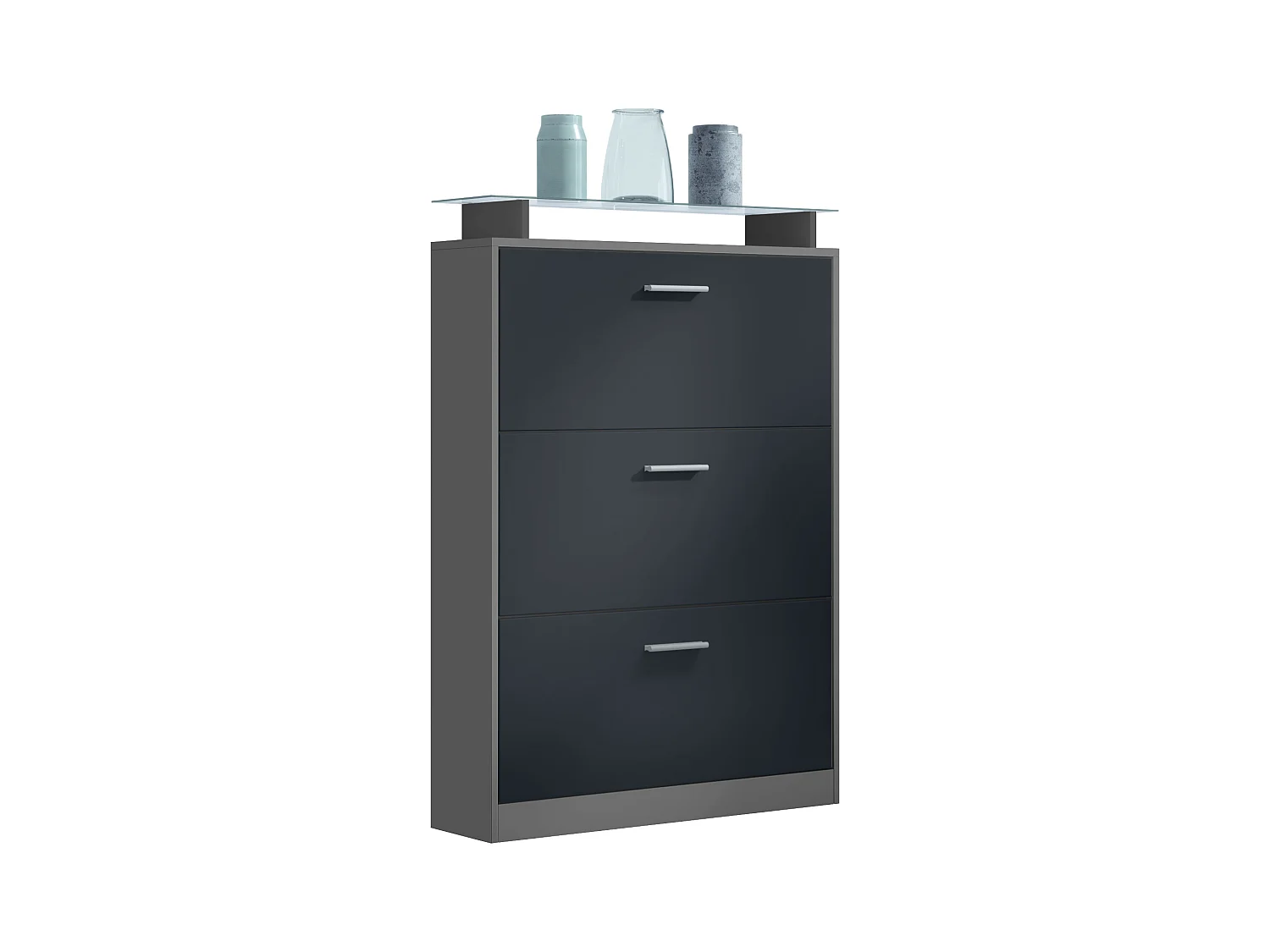 SCHUHSCHRANK Lavia Front in Schwarz mattt