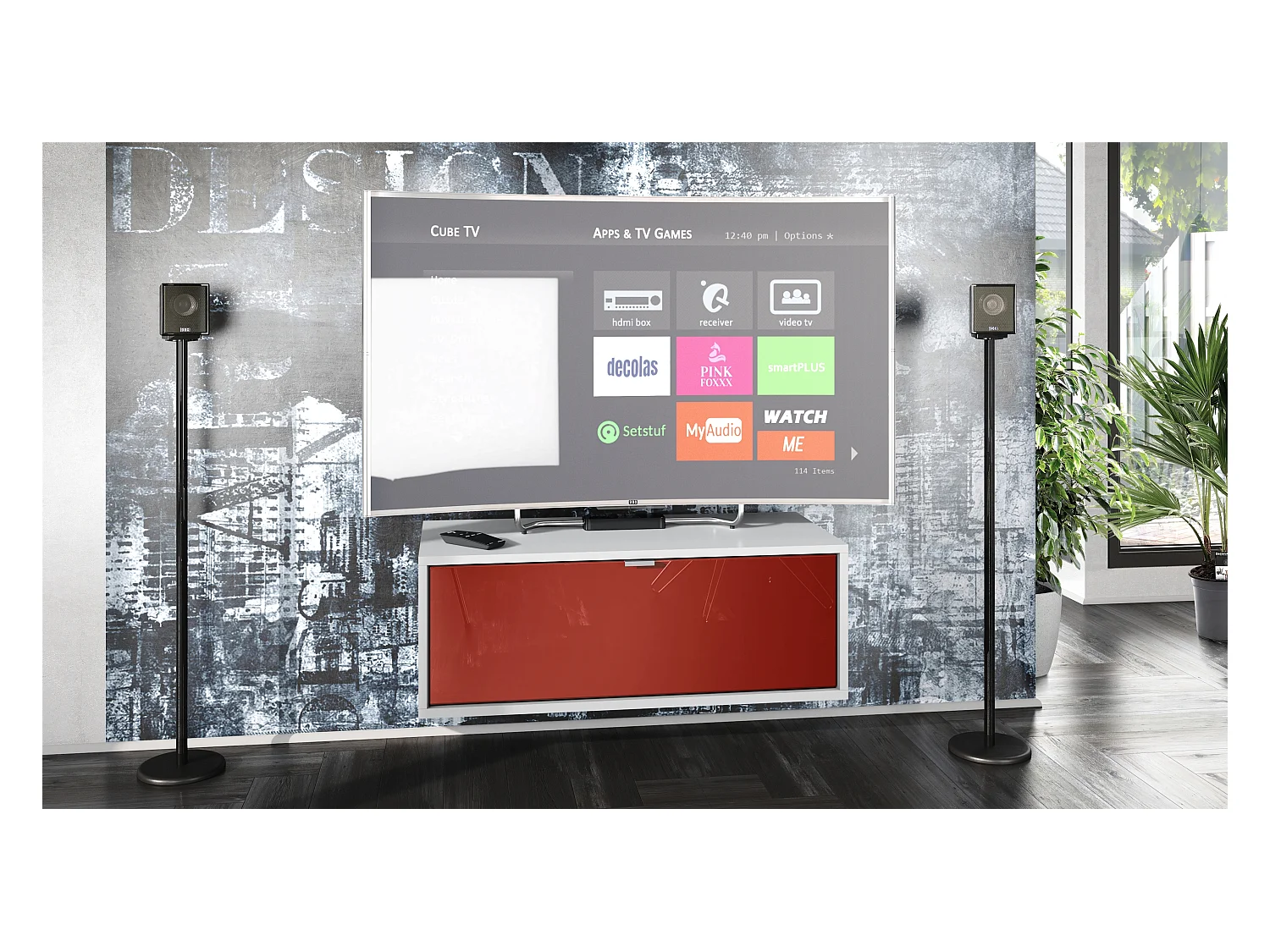 LOWBOARD Lana Fronten in Bordeaux Hochglanz