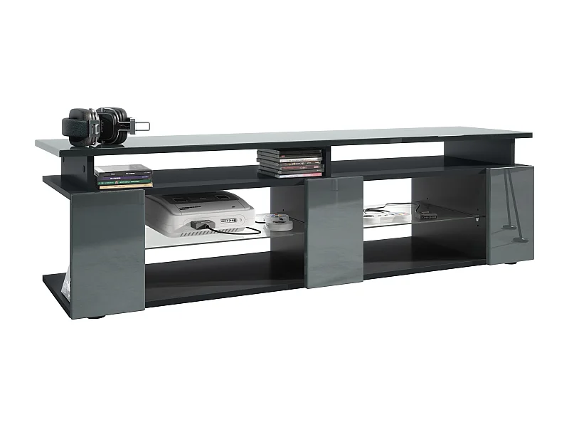 LOWBOARD Movie Fronten und obere Platte des Aufsatzes in Grau Hochglanz