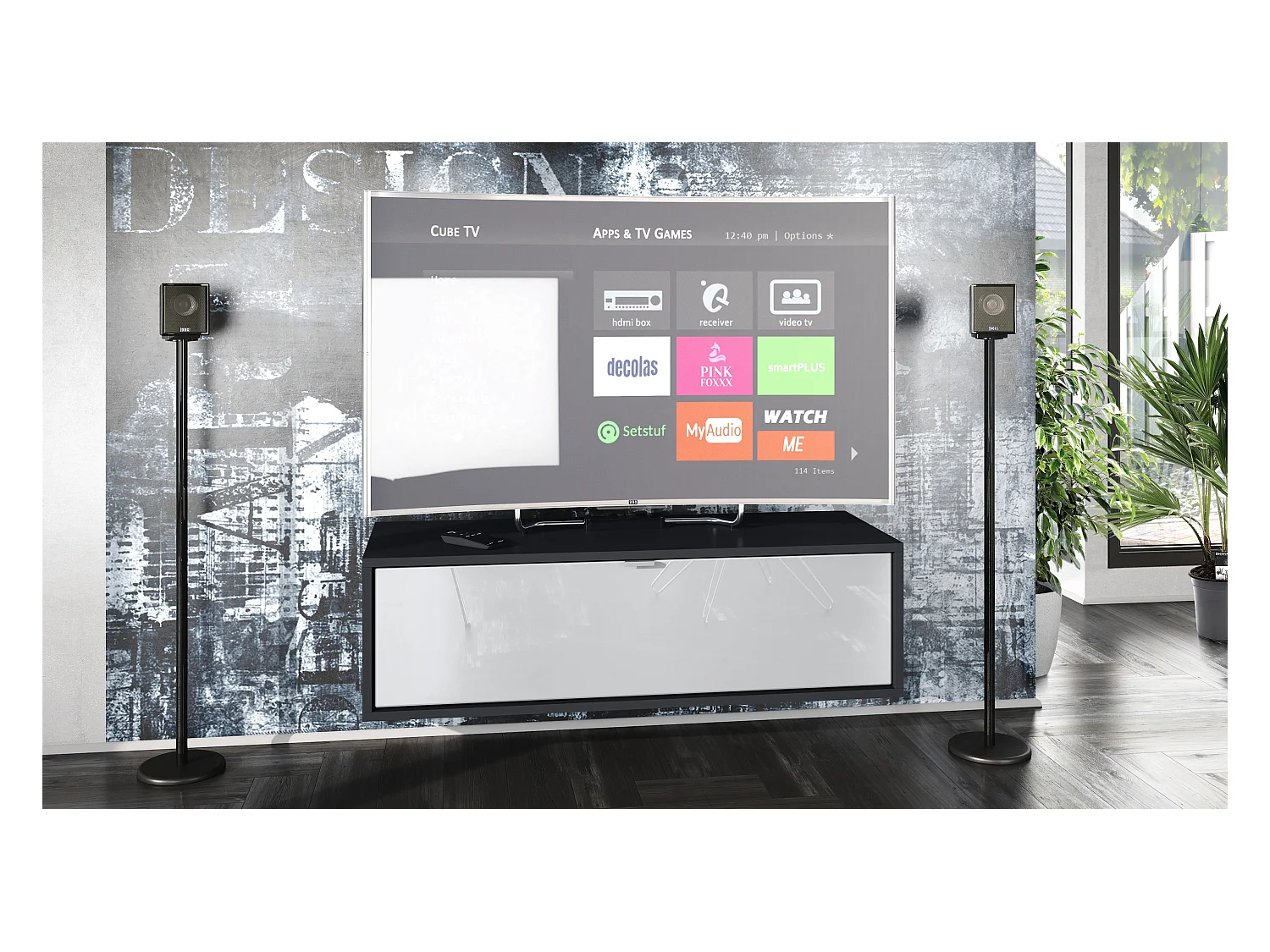 LOWBOARD Lana Fronten in Weiß Hochglanz