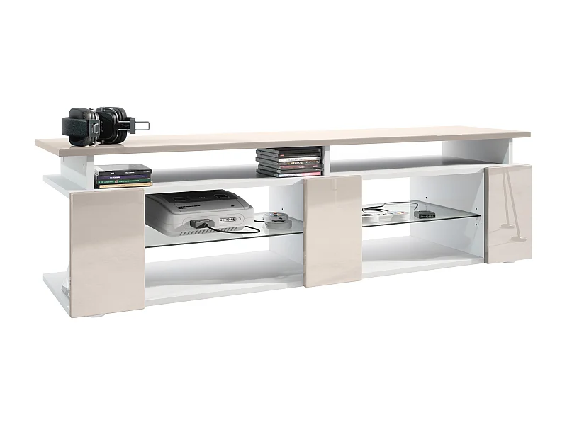 LOWBOARD Movie Fronten und obere Platte des Aufsatzes in Sandgrau Hochglanz