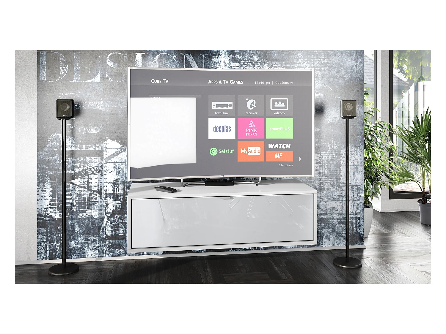 LOWBOARD Lana Fronten in Weiß Hochglanz