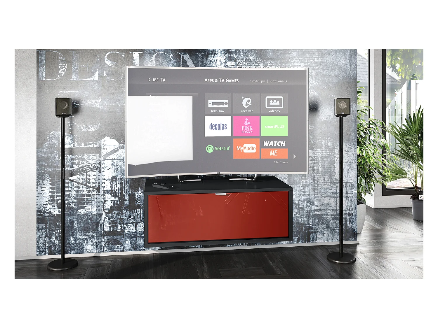 LOWBOARD Lana Fronten in Bordeaux Hochglanz