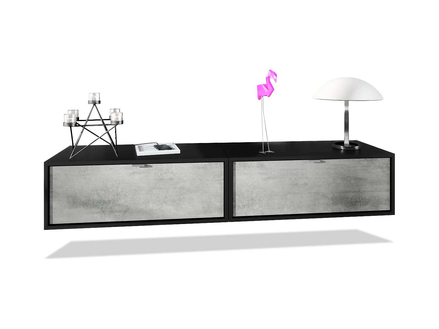 LOWBOARD Lana Fronten in Beton Oxid Optik