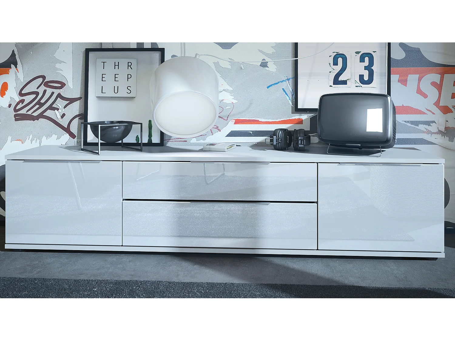 LOWBOARD Linio Weiß Hochglanz