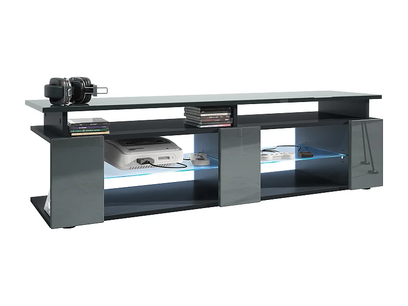 LOWBOARD Movie Fronten und obere Platte des Aufsatzes in Grau Hochglanz