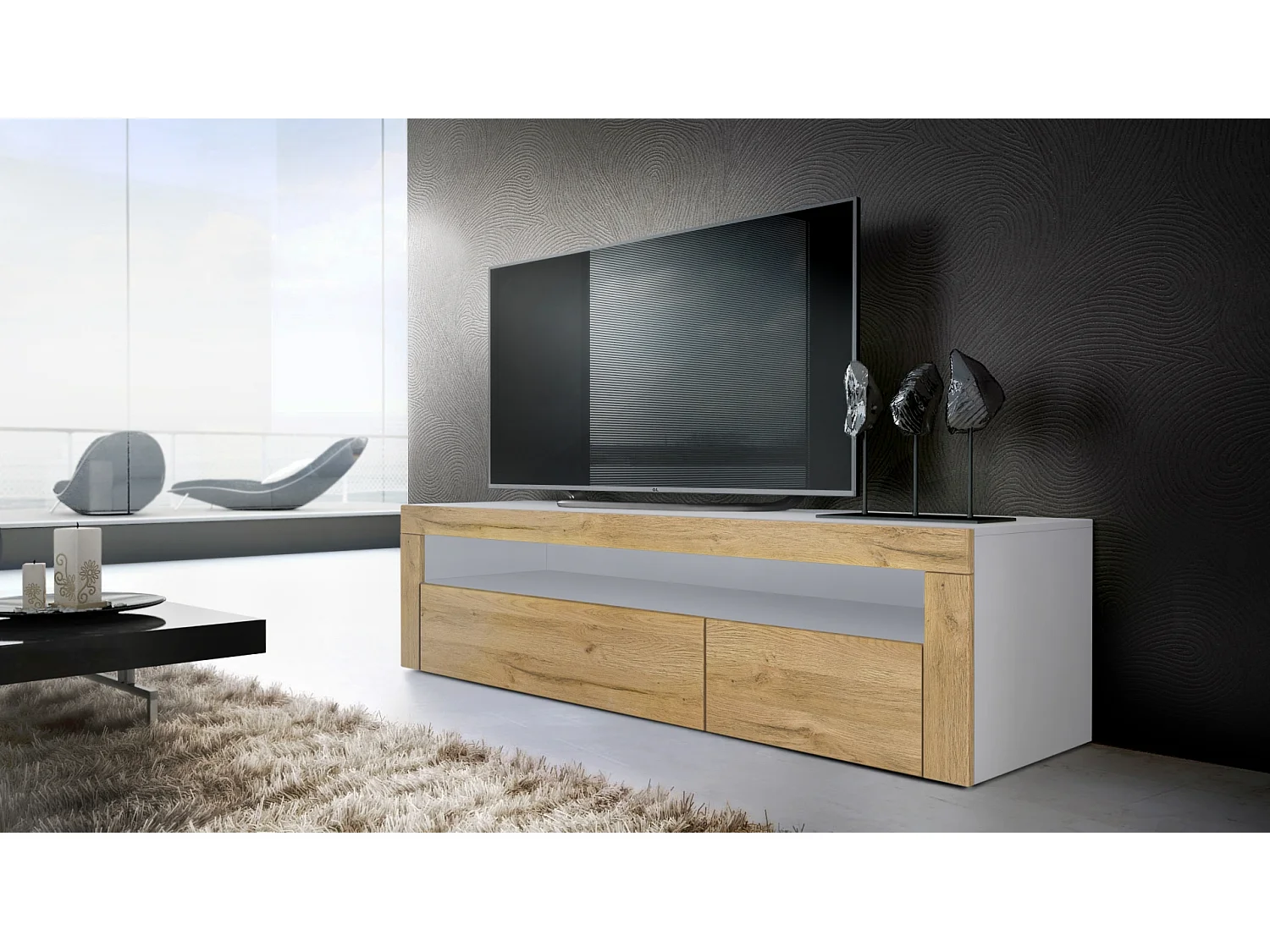 LOWBOARD Valencia Eiche Natur / Eiche Natur