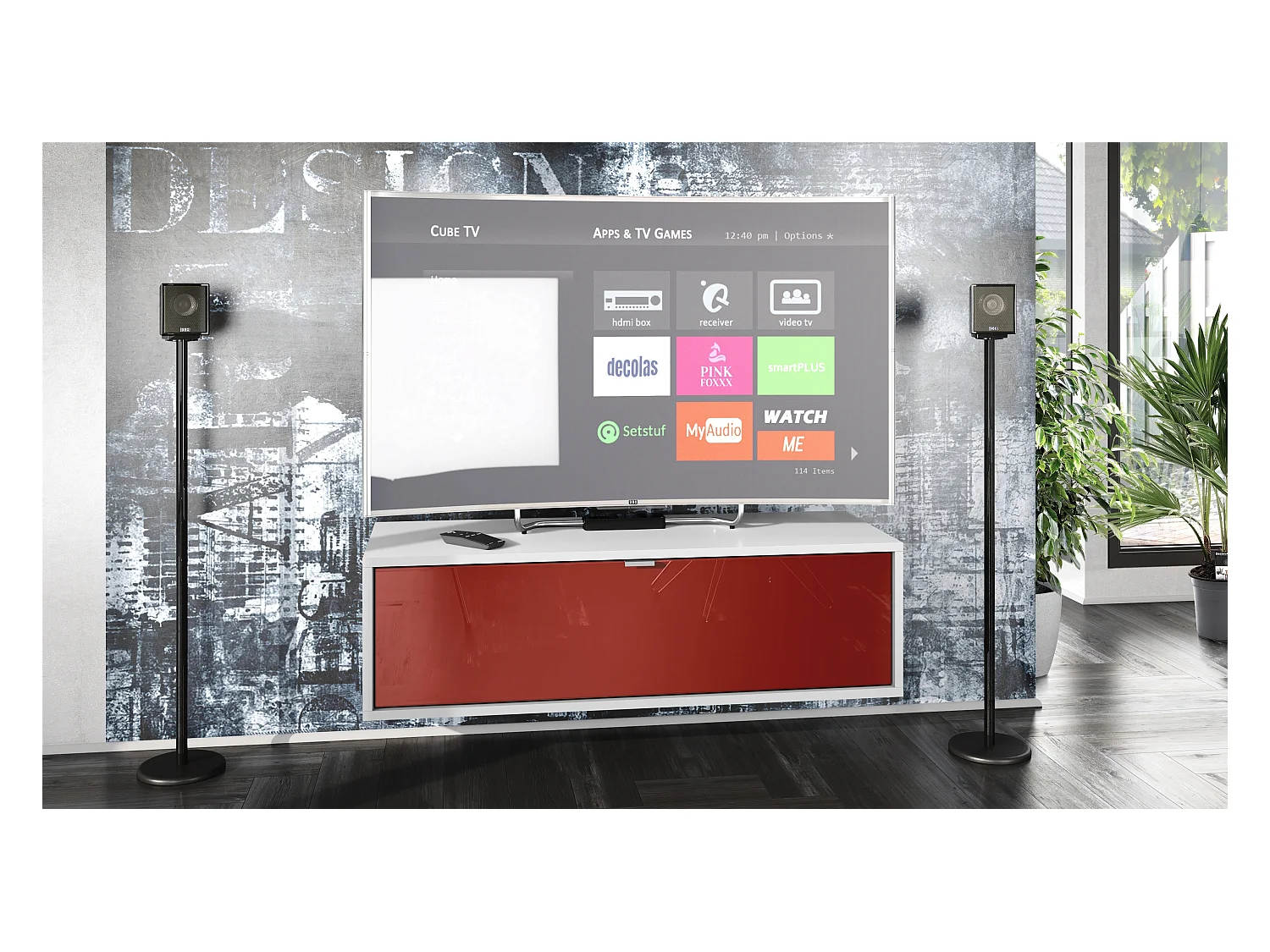 LOWBOARD Lana Fronten in Bordeaux Hochglanz