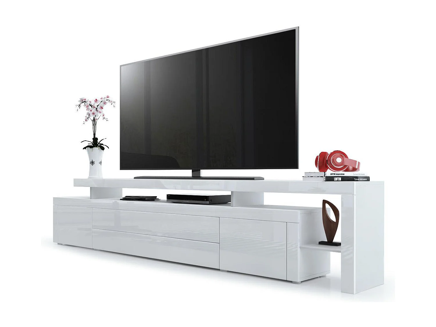 LOWBOARD Leon Weiß Hochglanz / Weiß Hochglanz