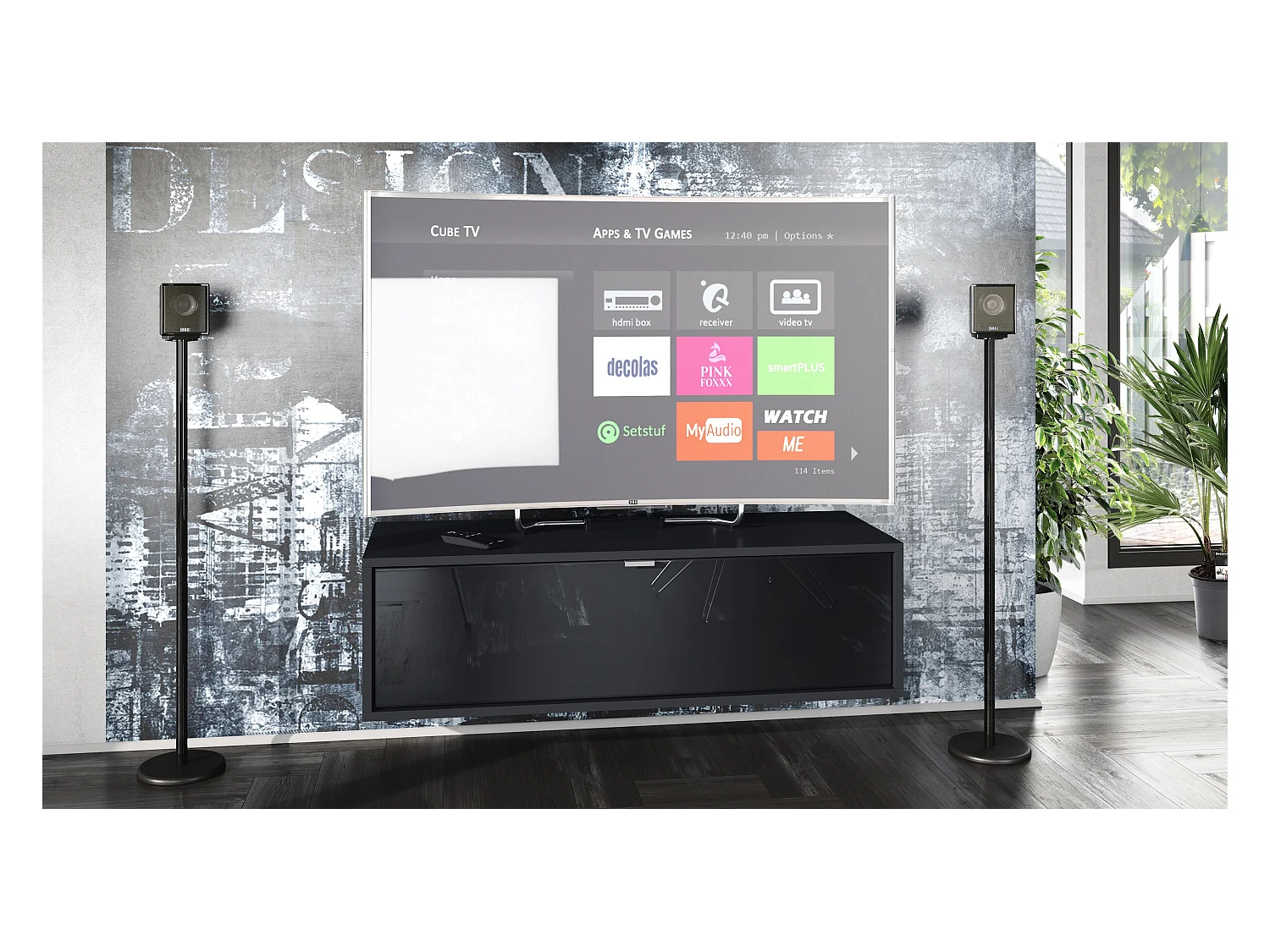 LOWBOARD Lana Fronten in Schwarz Hochglanz