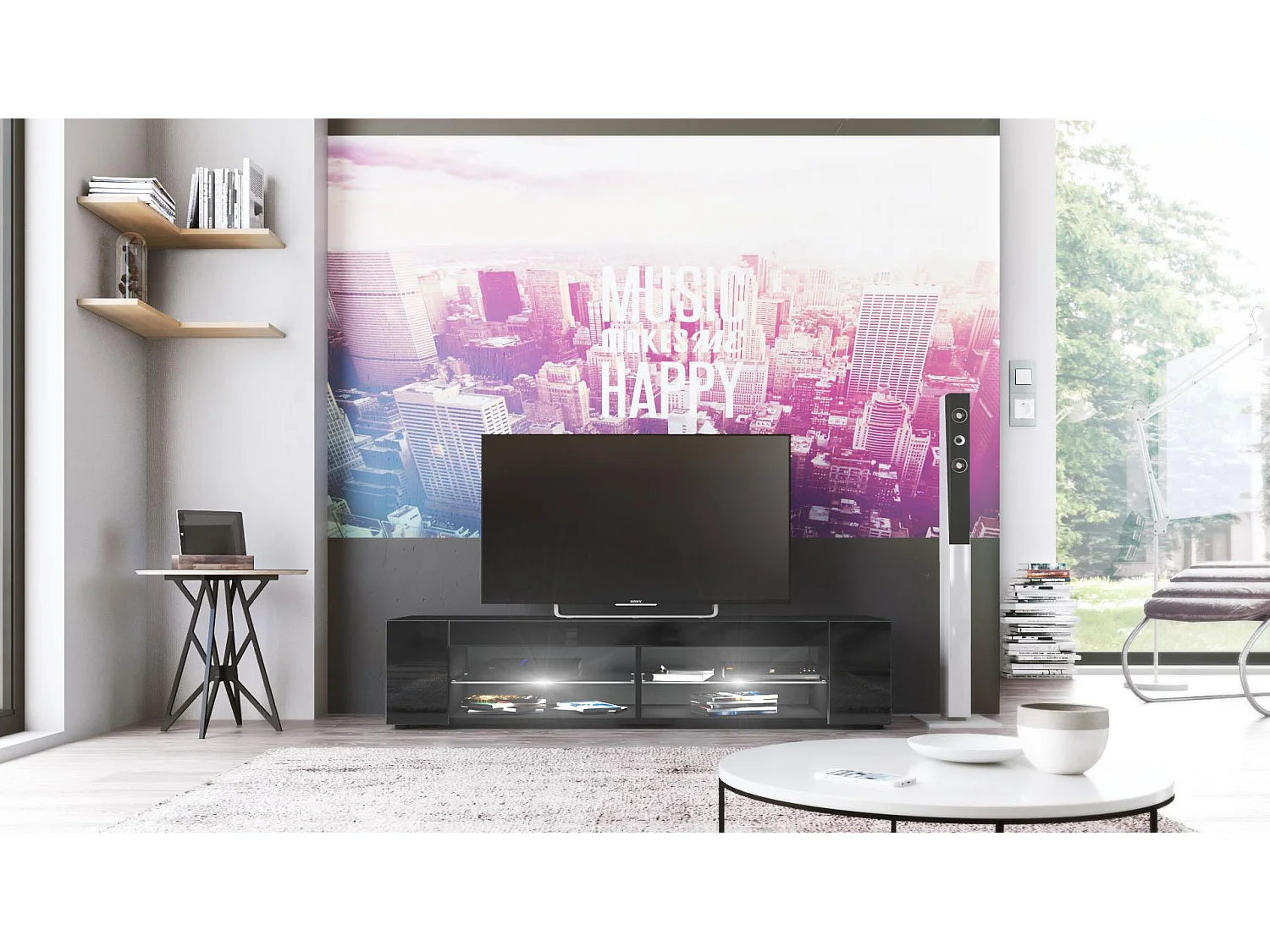 LOWBOARD Movie Front in Schwarz Hochglanz