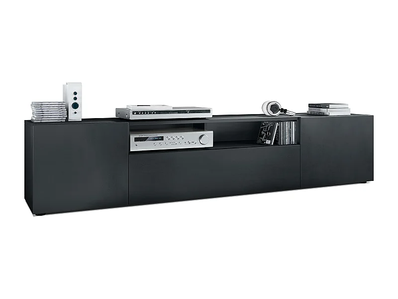 LOWBOARD Mogan Fronten in Schwarz matt