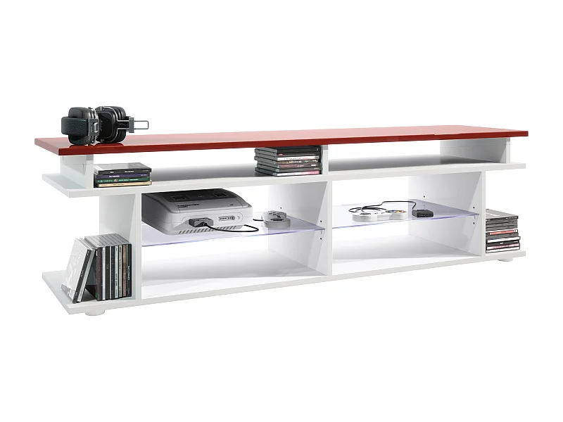 LOWBOARD Movie Platte des TV-Aufsatzes in Bordeaux Hochglanz