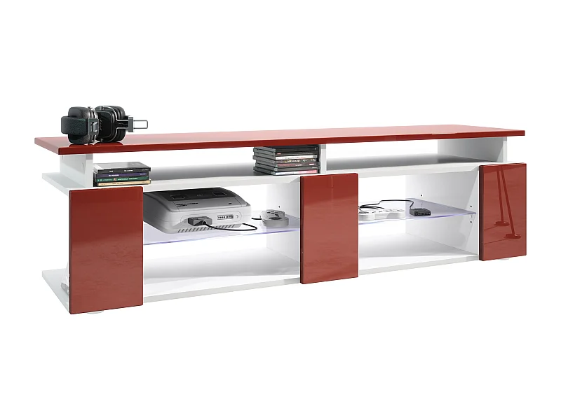 LOWBOARD Movie Fronten und obere Platte des Aufsatzes in Bordeaux Hochglanz