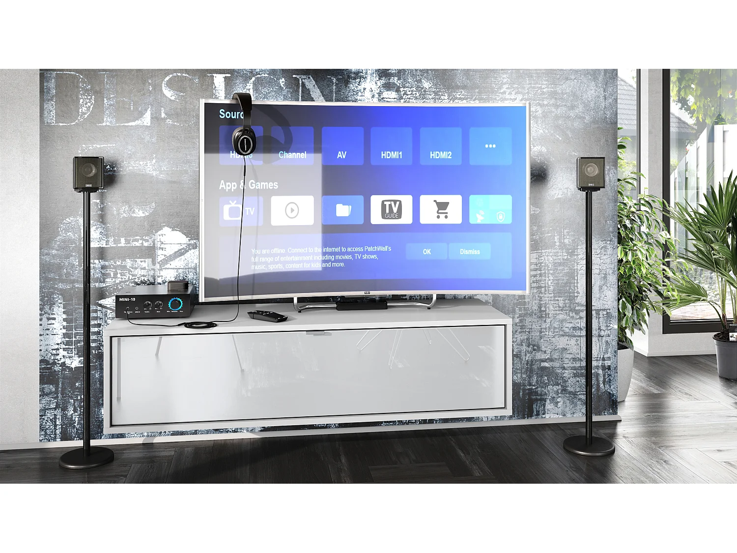 TV Board Lana 120 mobile da parete Porta TV 120 x 29 x 37 cm, struttura in bianco opaco, frontali in bianco lucido | Ampia scelta di colori