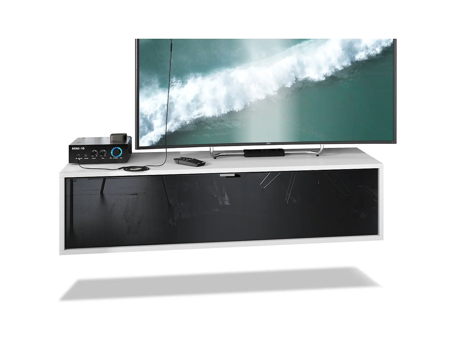 LOWBOARD Lana Fronten in Schwarz Hochglanz