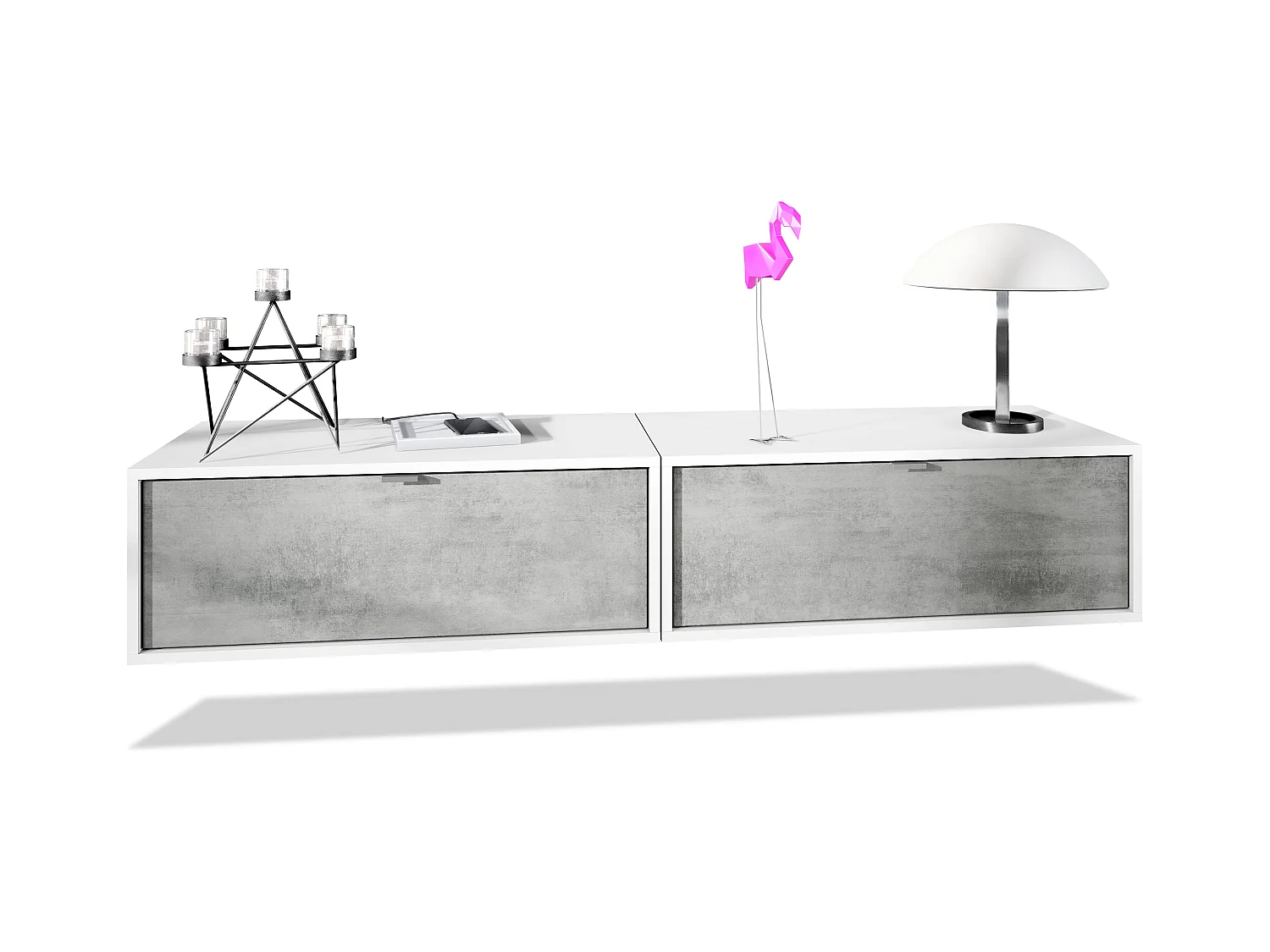 LOWBOARD Lana Fronten in Beton Oxid Optik