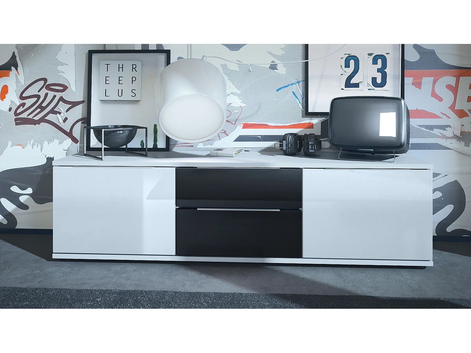 LOWBOARD Linio Schwarz Hochglanz