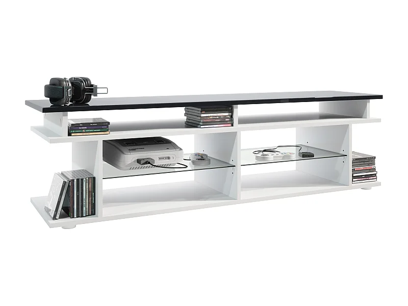 LOWBOARD Movie Platte des TV-Aufsatzes in Schwarz Hochglanz