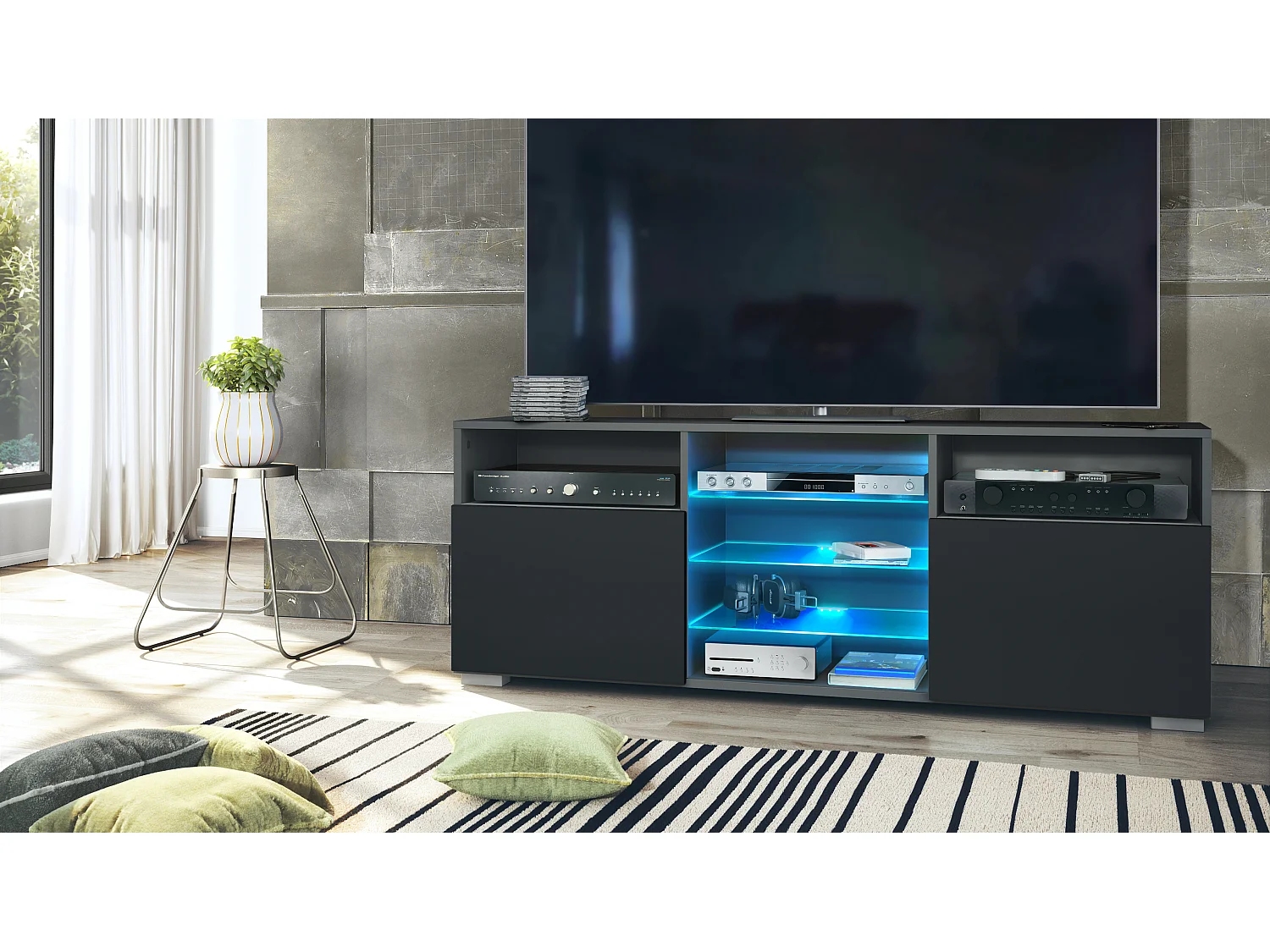 LOWBOARD Granada Front in Schwarz matt