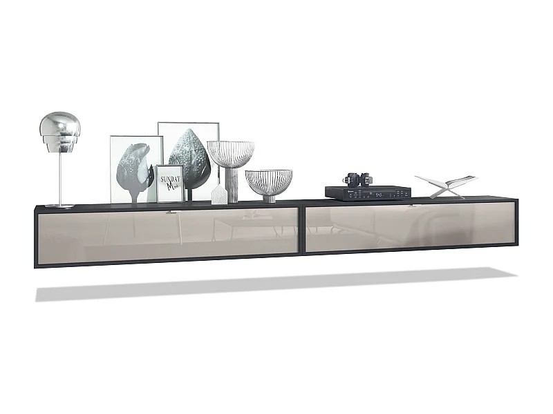 LOWBOARD Lana Fronten in Sandgrau Hochglanz