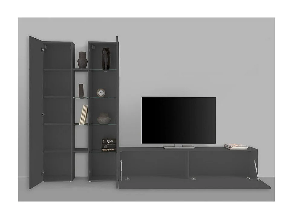 Meuble TV de salon moderne armoire et vitrine Elco RT