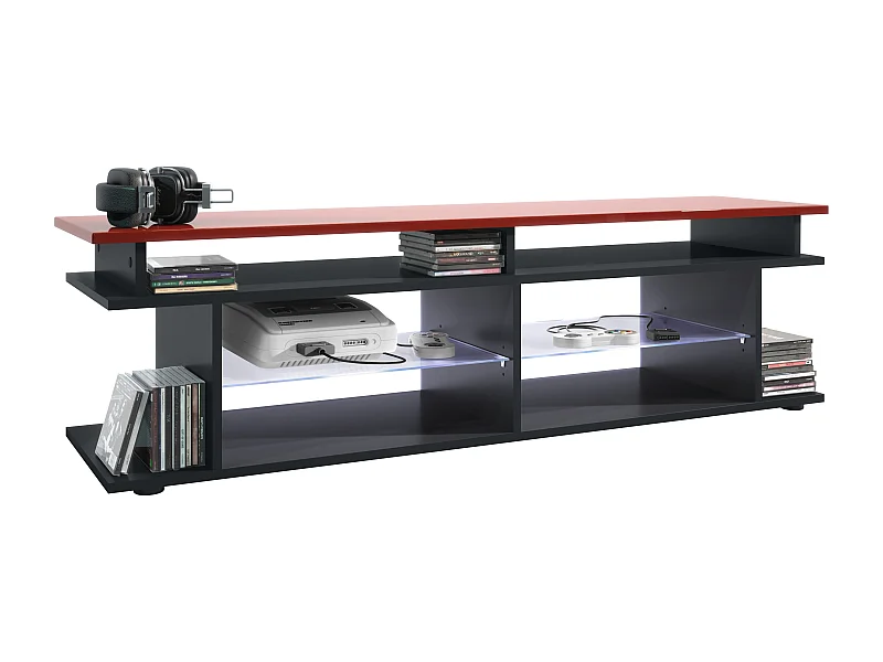 LOWBOARD Movie Platte des TV-Aufsatzes in Bordeaux Hochglanz