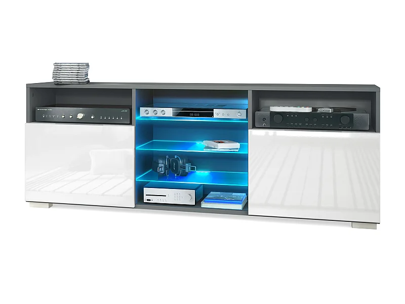 LOWBOARD Granada Front in Weiß Hochglanz