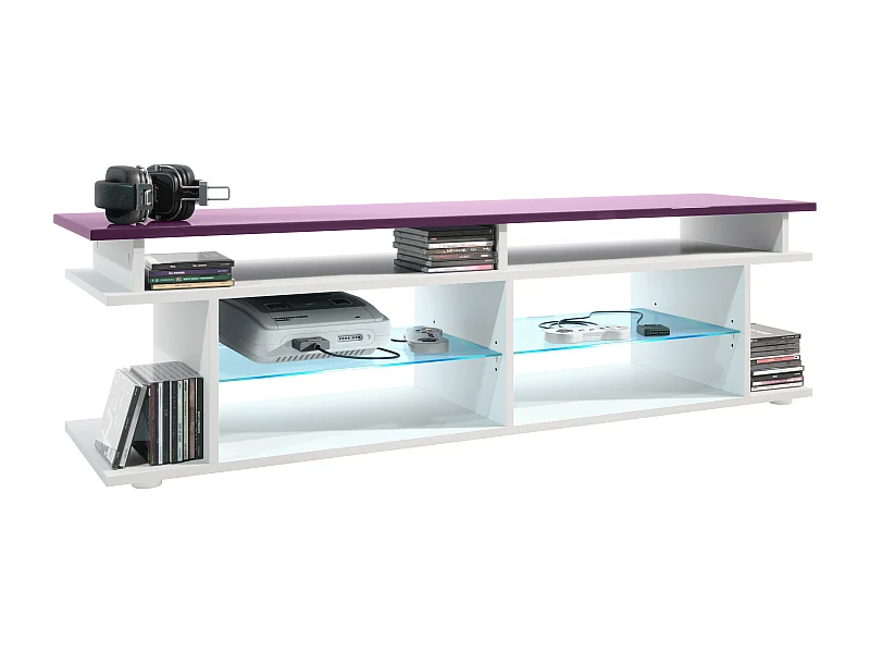 LOWBOARD Movie Platte des TV-Aufsatzes in Brombeer Hochglanz