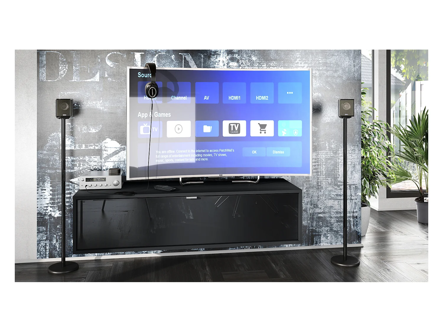 LOWBOARD Lana Fronten in Schwarz Hochglanz