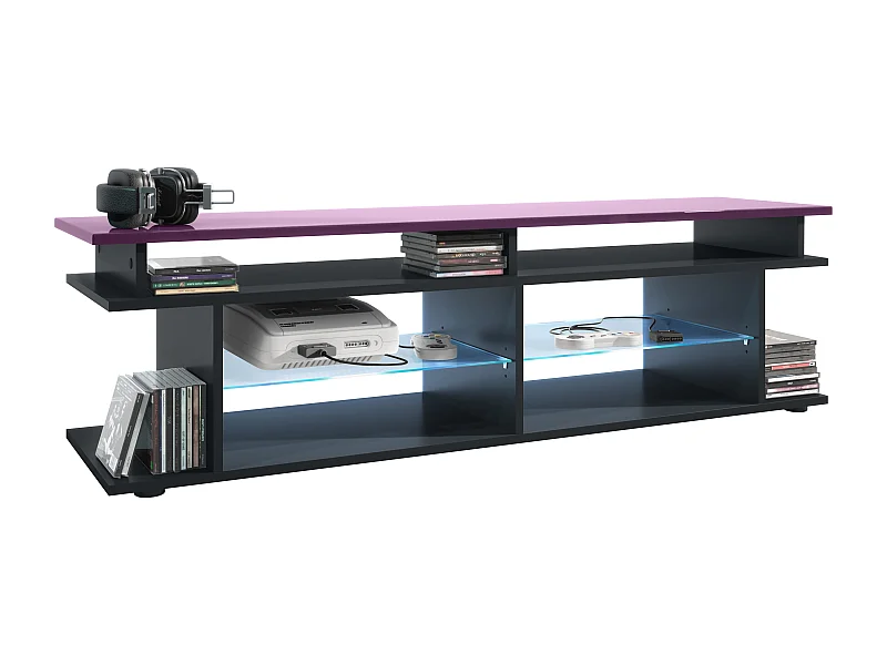LOWBOARD Movie Platte des TV-Aufsatzes in Brombeer Hochglanz