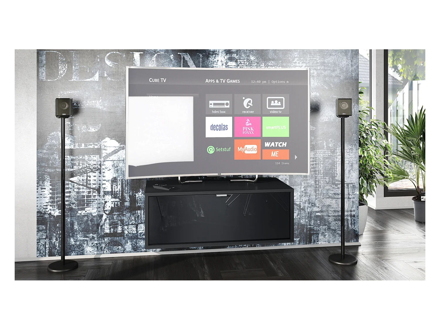 LOWBOARD Lana Fronten in Schwarz Hochglanz