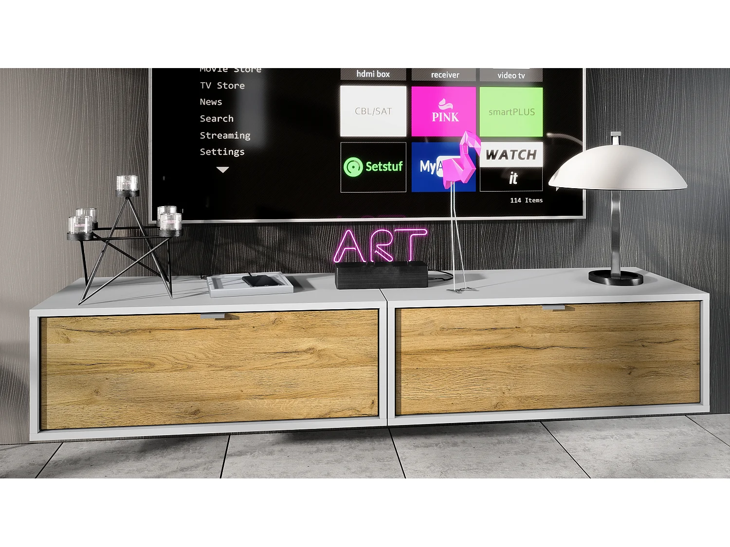 LOWBOARD Lana Fronten in Eiche Natur